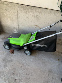 Greenworks lawn mower 14 inch 9amp electric
