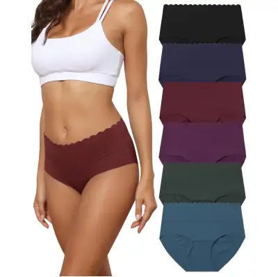 Brand New 6Pack Women's High Waisted Brief Underwear, View more