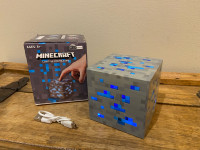 New Think Geek Minecraft Light-Up Emerald Ore Rechargeable