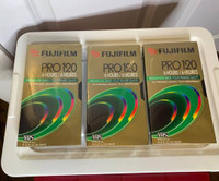 FUJI VHS Tapes PRO120 6 Hours - 3-Pack Premium High Grade - NEW