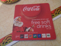 Père Noël Sous-verre en carton coca-cola