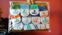 new 12 pairs Baby's ANKLET SOCKS with MONTHS