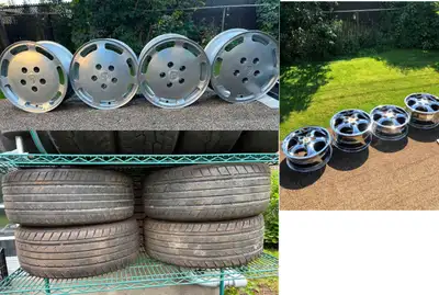 For sell 4 used tires in good condition (FREE) Also I have 2 sets Porsche wheels for sell 4x CupII c...