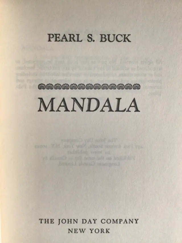 Peal S Buck, MANDALA, 1970 in Fiction in Oshawa / Durham Region - Image 2