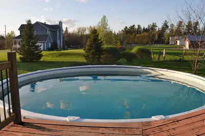21 Foot round above ground swimming pool for sale. Already removed, with no damage or rust on the wa...