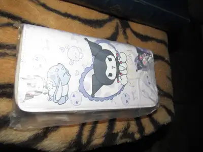 Kuromi light purple pu leather Large wallet new, View more