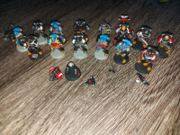 Warhammer 40k 15 mixed firstborn space marines painted
