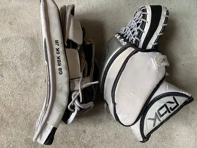 REEBOK 6K GOALIE JUNIOR BLOCKER AND CATCHER, View more