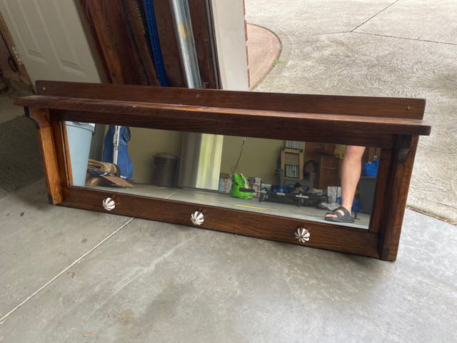 Entryway coat rack mirror shelf in Home Décor & Accents in Windsor Region
