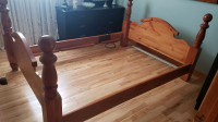 Solid wood queen bedframe and springs box