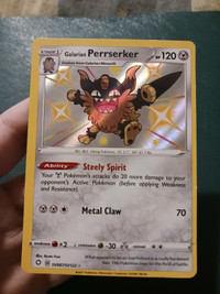 Perrserker Uneven/error Card Pokemon Shining Fates