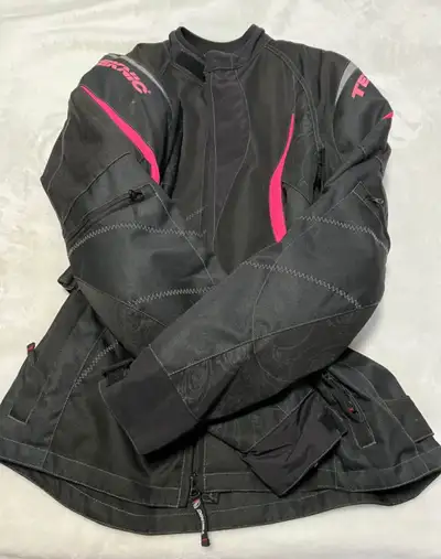 Women’s motorcycle jackets size medium. Both have removable armour / liners. $80 each obo.