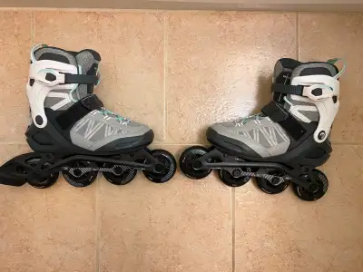 Oxelo Inline Fitness Skates - Fit 500 Grey Rollerblades Inline Skates Size Womens 9.0US Eur 40 Patin...