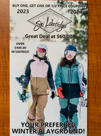 Lakeridge Ski Coupons Half Price Tickets or 2 for 1