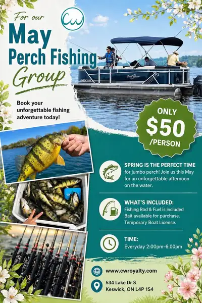 Looking for something fun this spring? Join our May perch fishing experience on Lake Simcoe! ✔️ 4-ho...