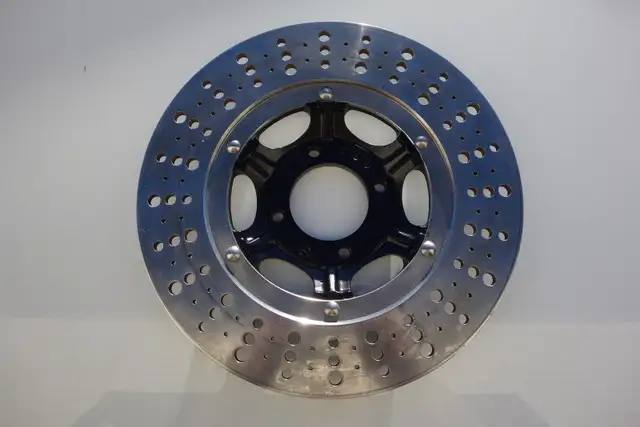 Honda CB400/4,  350T, 360T  Front Drilled Rotor.  Very Nice! in Motorcycle Parts & Accessories in Calgary - Image 2