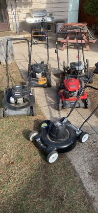  Five lawnmowers 