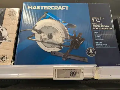 Like new mastercraft 7 1/4 inch circular saw used once $25