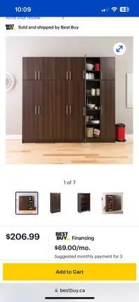  4-Shelf Storage Cabinet - Espresso