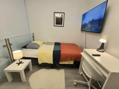 Hello everyone! I'm renting out a fully furnished room in a modern downtown condo, located at 201 Sh...
