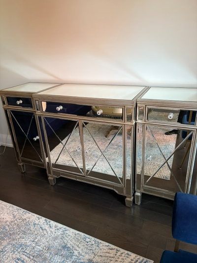 GREAT LOOKING MIRRORED 3 PEICE CABINET FOR SALE(BRADFORD), View more