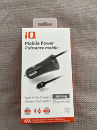iQ Mobile Rapid In-Car Charger for iPhone, iPod, iPad - New