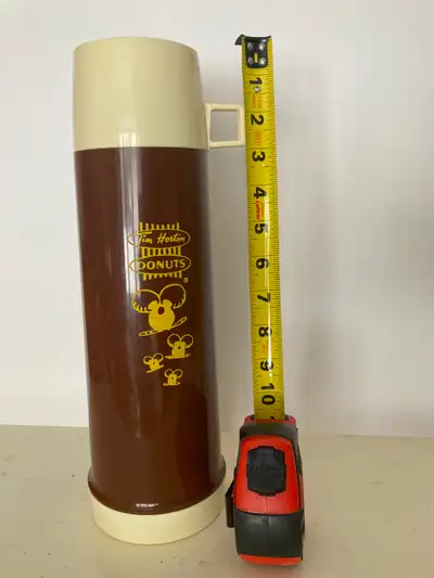 Vintage 1980's  Tim Hortons Timbits Thermos - 13.5" tall, View more