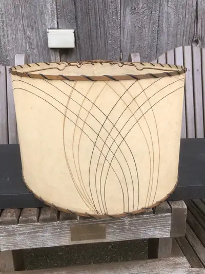 Vintage Fibreglass Antique MCM Lamp Light Shade Retro Decor , View more