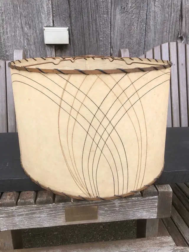 Vintage Fibreglass Antique MCM Lamp Light Shade Retro Decor  in Indoor Lighting & Fans in Oakville / Halton Region - Image 2