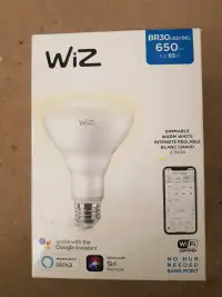 Wiz br30 led 650lm EQ 65watts dimmable white wifi light bulb 4pc