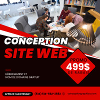 Conception de site Internet 499$, Création d'un site web