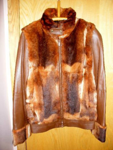 Genuine Lamb leather jacket rabbit fur dans Femmes - Hauts et vêtements d'extérieur  à Ville de Montréal