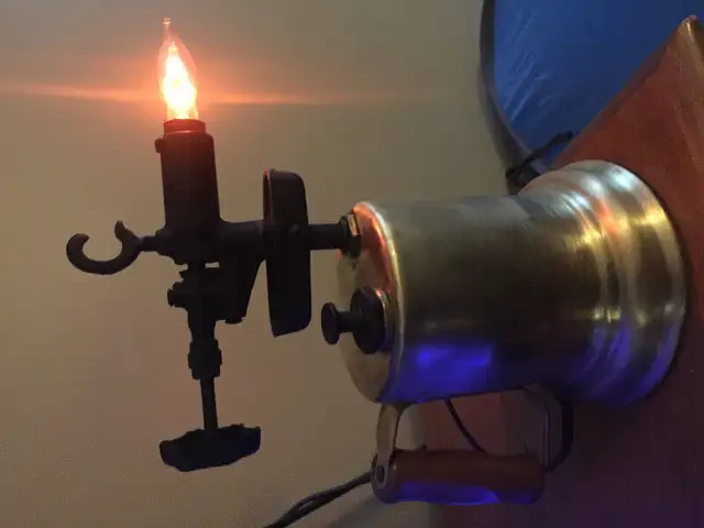 Antique brass blow torch lamp in Hutches & Display Cabinets in Markham / York Region - Image 3