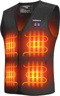 New, KEMIMOTO Heated Vest Men with 8 Heat Zones, Size XL, USA