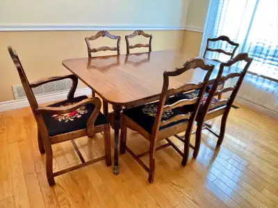 LATE VICTORIAN STYLE DINING SET, View more
