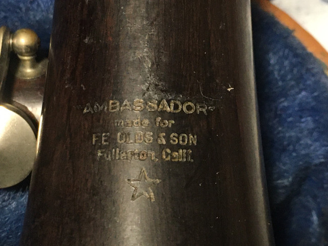 Rare vintage solid wood clarinet made by Ambassador, USA in Woodwind in Delta/Surrey/Langley - Image 3
