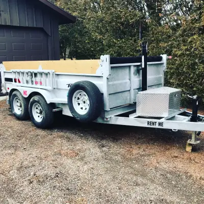 Trailer Rentals 12 x7 5 ton dump trailer 16x7 Enclosed Trailer. Plus two Ft wedge. With ramp Daily $...