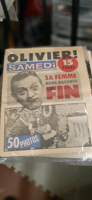 "Le Nouveau Samedi" Journal Spécial Décès Olivier Guimond 1970 dans Art et objets de collection  à Shawinigan