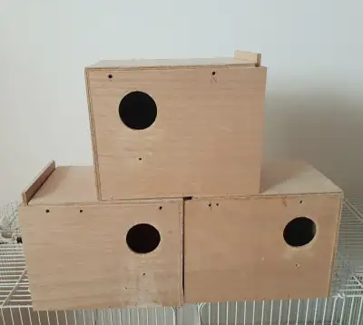3 bird nesting boxes for $15, View more