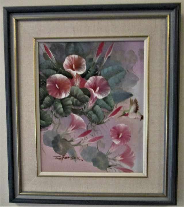 Oil Painting with Hummingbird in Arts & Collectibles in Belleville
