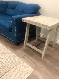 White washed end table