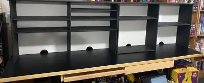 computer desk/table with built-in  keyboard holder, View more