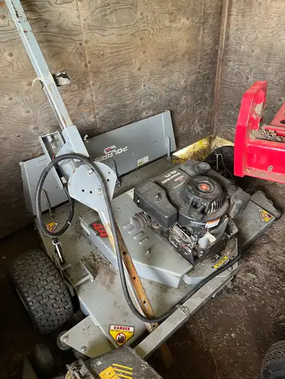 44 Inch Swisher Pull Behind Lawnmower Can Be Pulled With ATV or Lawn Tractor Good Condition, Rear Di...