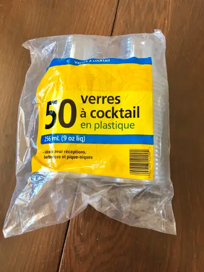 Unopened 50 Plastic Cocktail Glasses Party Event Camping Cups, View more