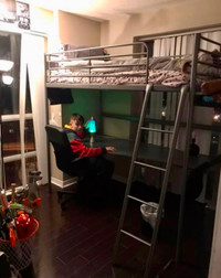 Brand new ikea bunk bed with desk.