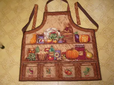 Autumn Produce Themed Bib Apron, View more
