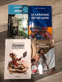 Livres: Caravane des 102 lunes, Captive, Cyrano en bd, Ulysse et
