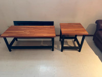 Cherry wood hand crafted coffee tables
