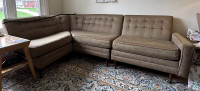 MCM 3 piece sectional 