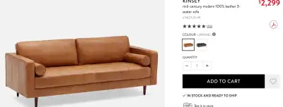 Structube Kinsey 3-Seater Sofa, View more